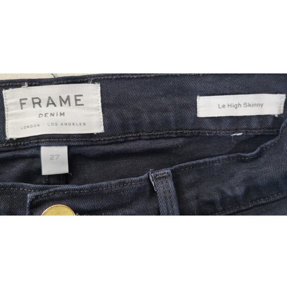 Frame Jeans Womens Size 27 Le High Skinny Jeans De Jeanne Ankle Punk Goth Rock - Picture 8 of 9